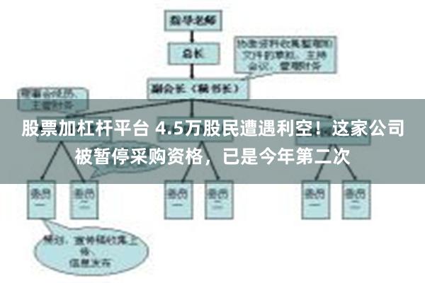 股票加杠杆平台 4.5万股民遭遇利空！这家公司被暂停采购资格，已是今年第二次