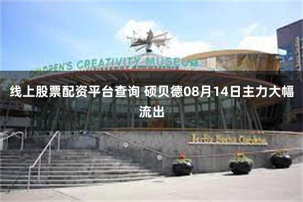 线上股票配资平台查询 硕贝德08月14日主力大幅流出